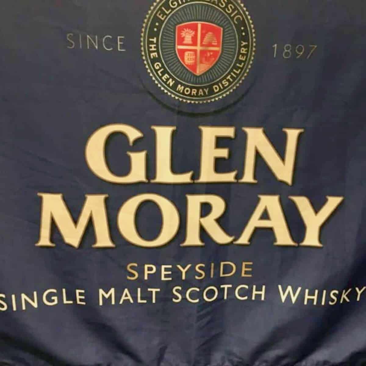 Glen Moray Single Malt Scotch Whisky flag.