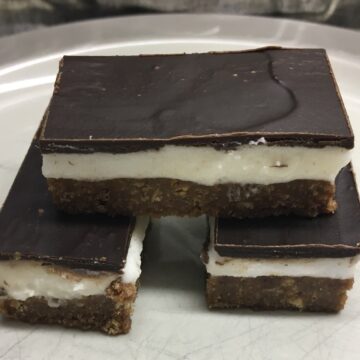 Nanaimo bars stacked