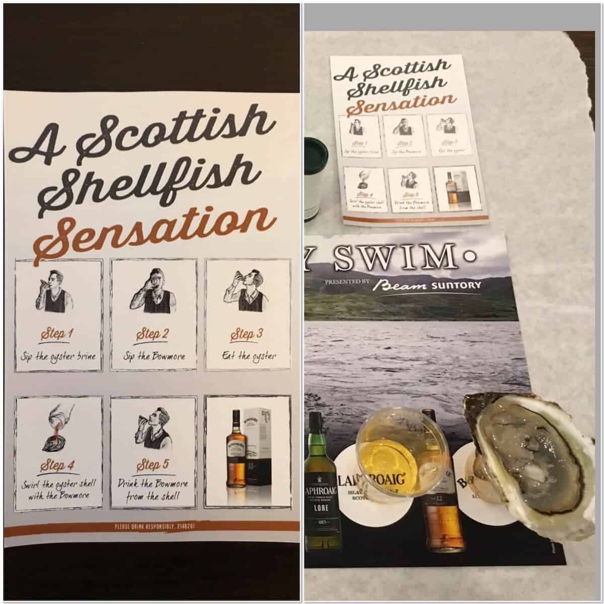 Guide to tasting oysters before sampling Laphroaig Lore.