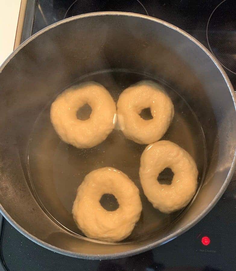 boiling sourdough bagels
