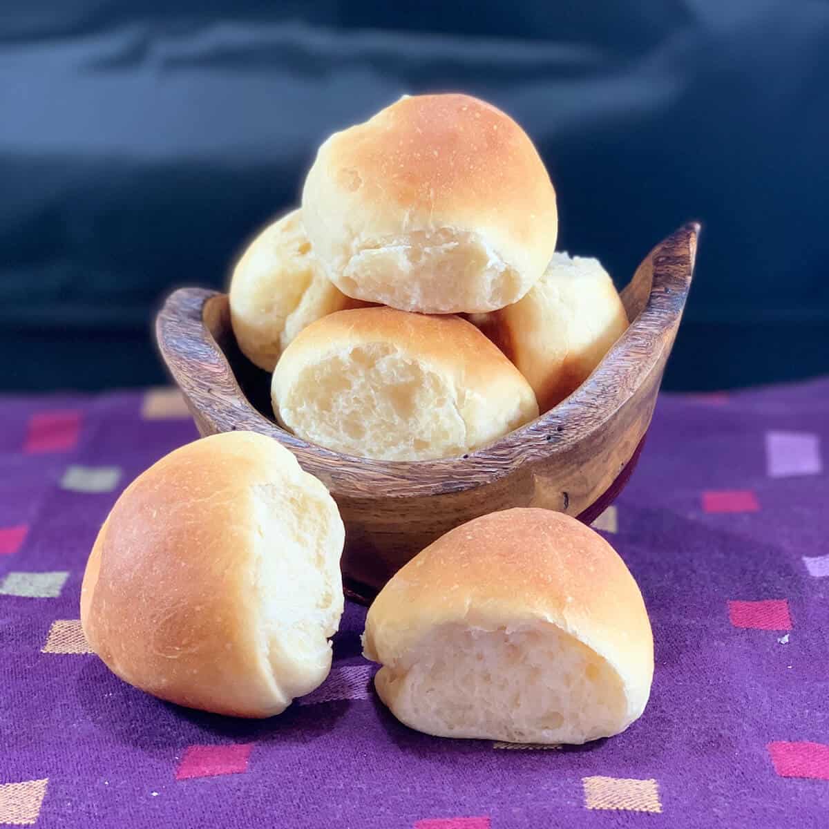 Sourdough Dinner Rolls stacked 1