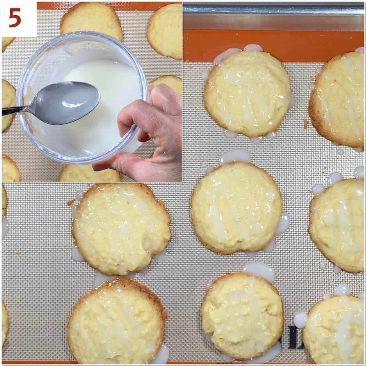 glazing lemon shortbread collage