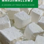 whiskey marshmallows closeup Pinterest banner.