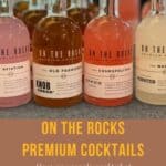 On the Rocks Premium cocktails lineup Pinterest banner.