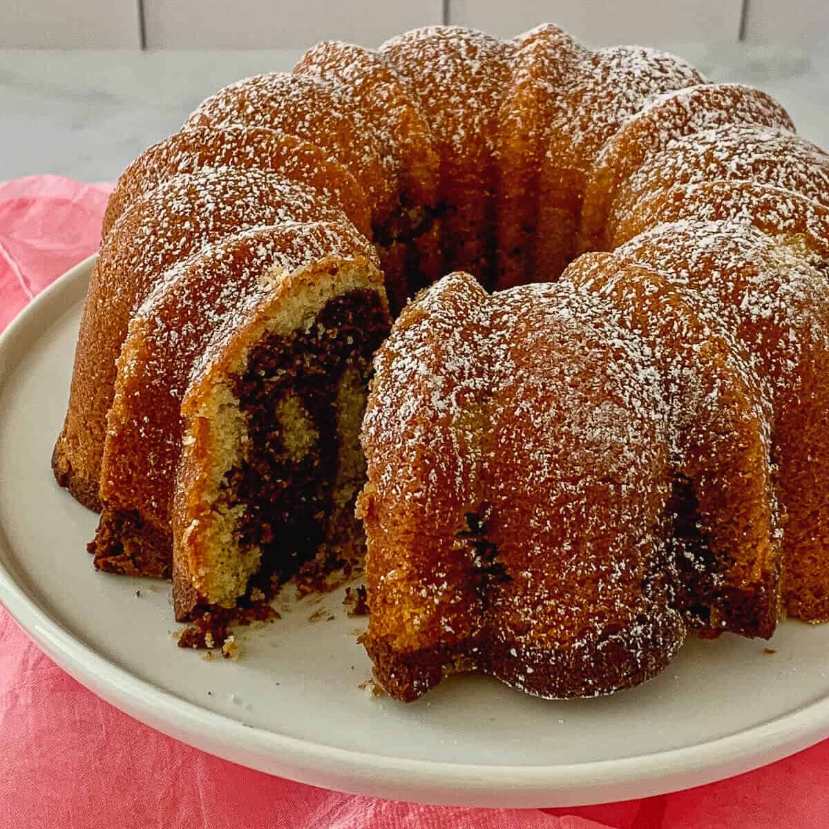 Coffeehouse Marble Bundt Cake - Scotch & Scones