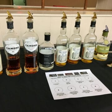 NSWC Single malt scotch whisky lineup.