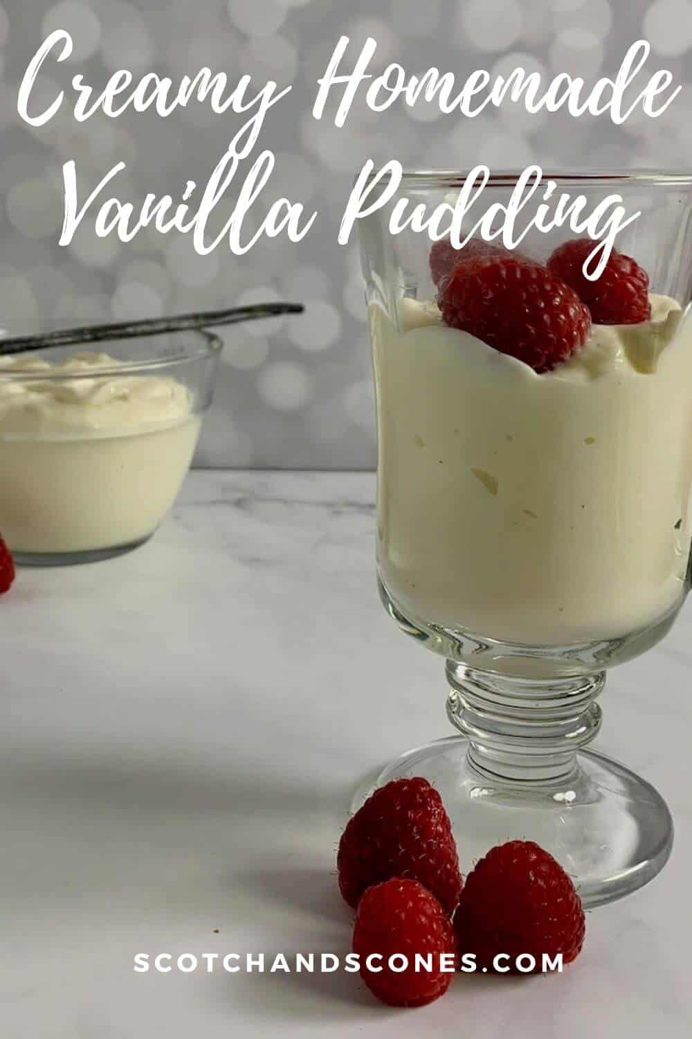 Homemade Vanilla Pudding (No Eggs) Scotch & Scones