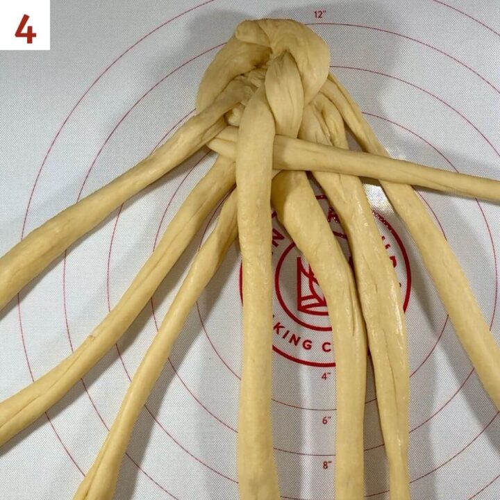 How to Braid an Eight Strand Challah Two Ways - Scotch & Scones