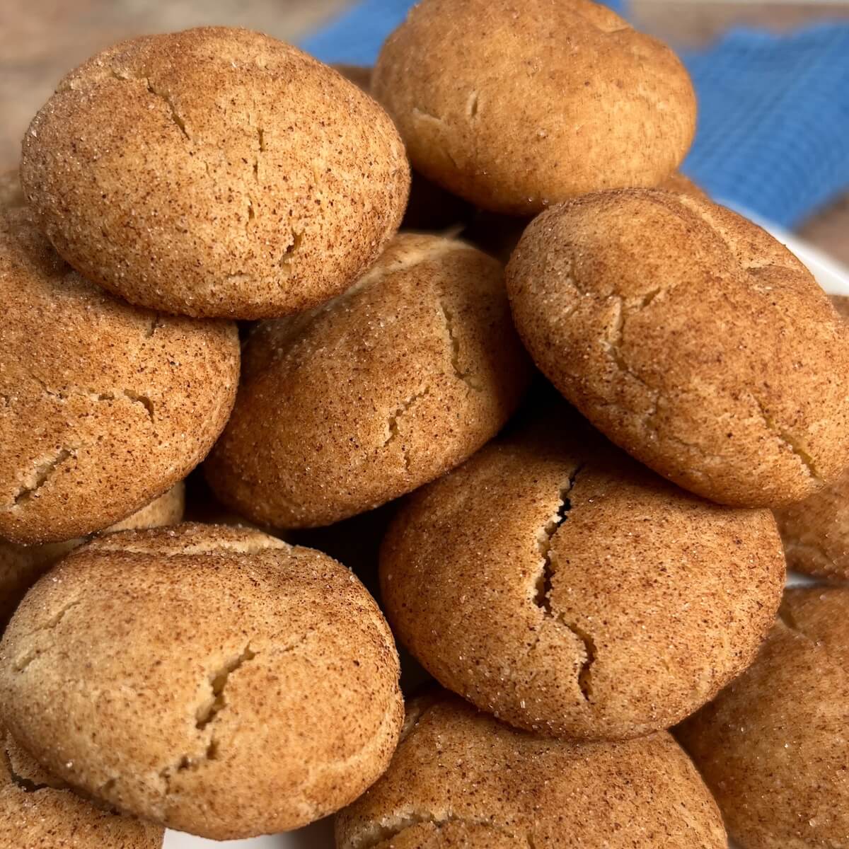 Stack of honey cookies.